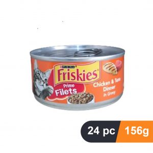 purina friskies prime filets chicken & tuna dinner